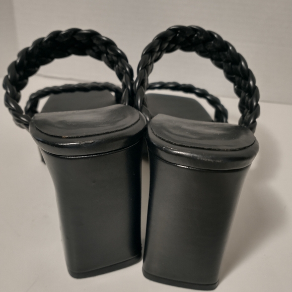 LIKE NEW Jeffrey Campbell Delicacy Platform Black Braided Block Heel, Size 9 - Picture 5 of 11